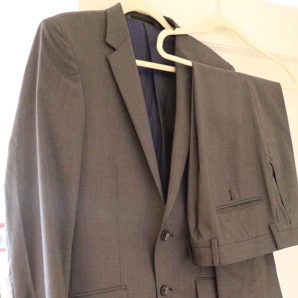 Men's Suit and Pants- Venicio Daltoni 38S (Gray, wool/cashmere) - Picture 9 of 11